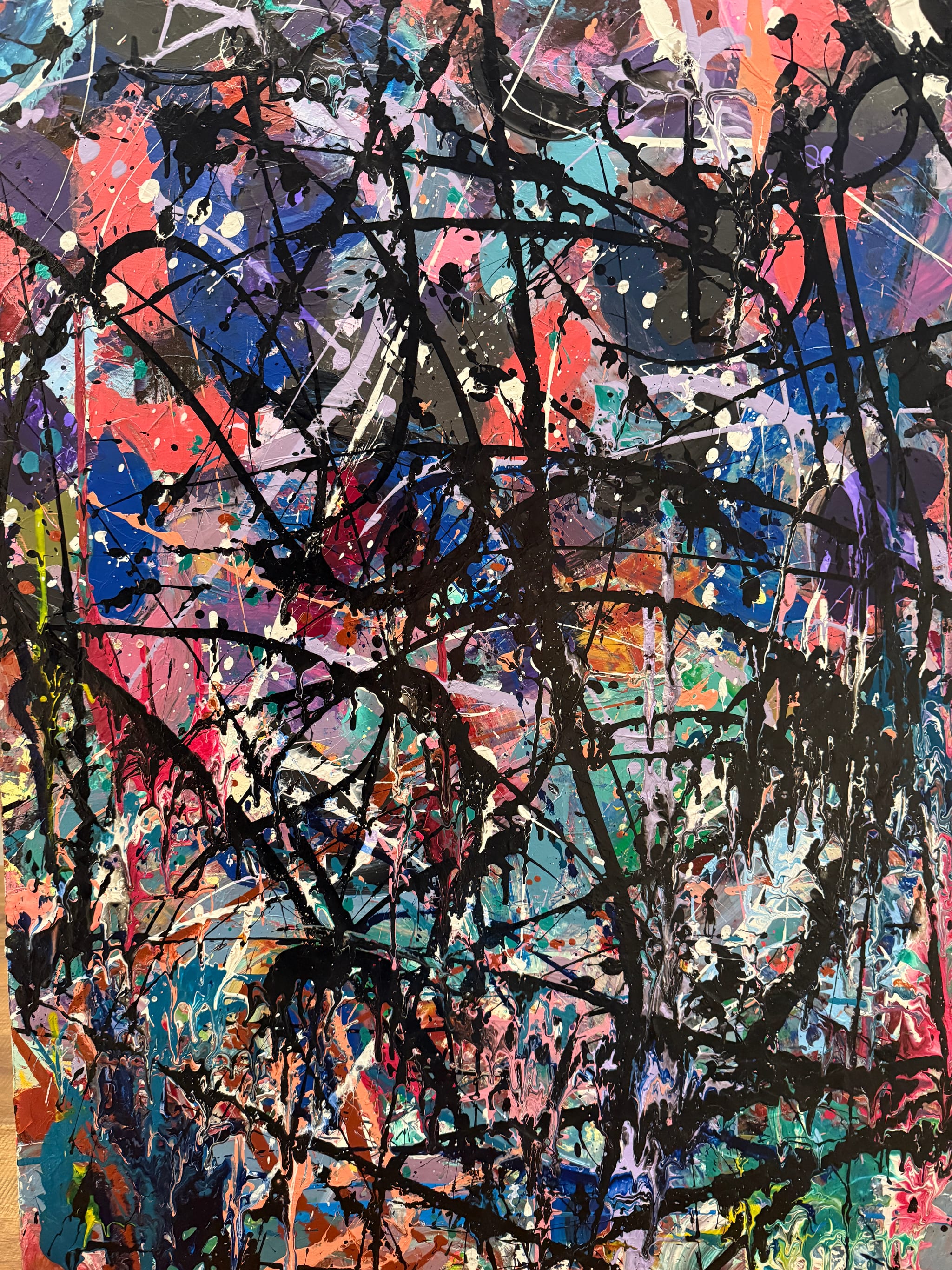 Untitled No. 3 — quiet accumulation of settled acrylic layers